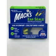 Mack's Ear Seals Washable \u0026 Reusable Dual Purpose Earplugs 1 Pair, 8-Pack